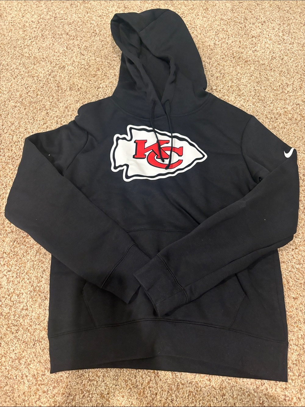 Nike Black Hoodie with Red & White Chiefs Logo
